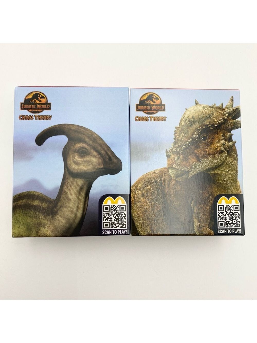 McDonald's 2024 Jurassic World Chaos Theory Parasaurolophus & Stygimoloch NIB